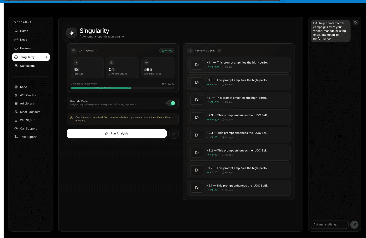 Singularity - Autonomous optimization engine